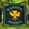 Kanaka Maoli Flag Polynesian Premium Quilt Turquoise  Love Style  Ah  J1  Quilt